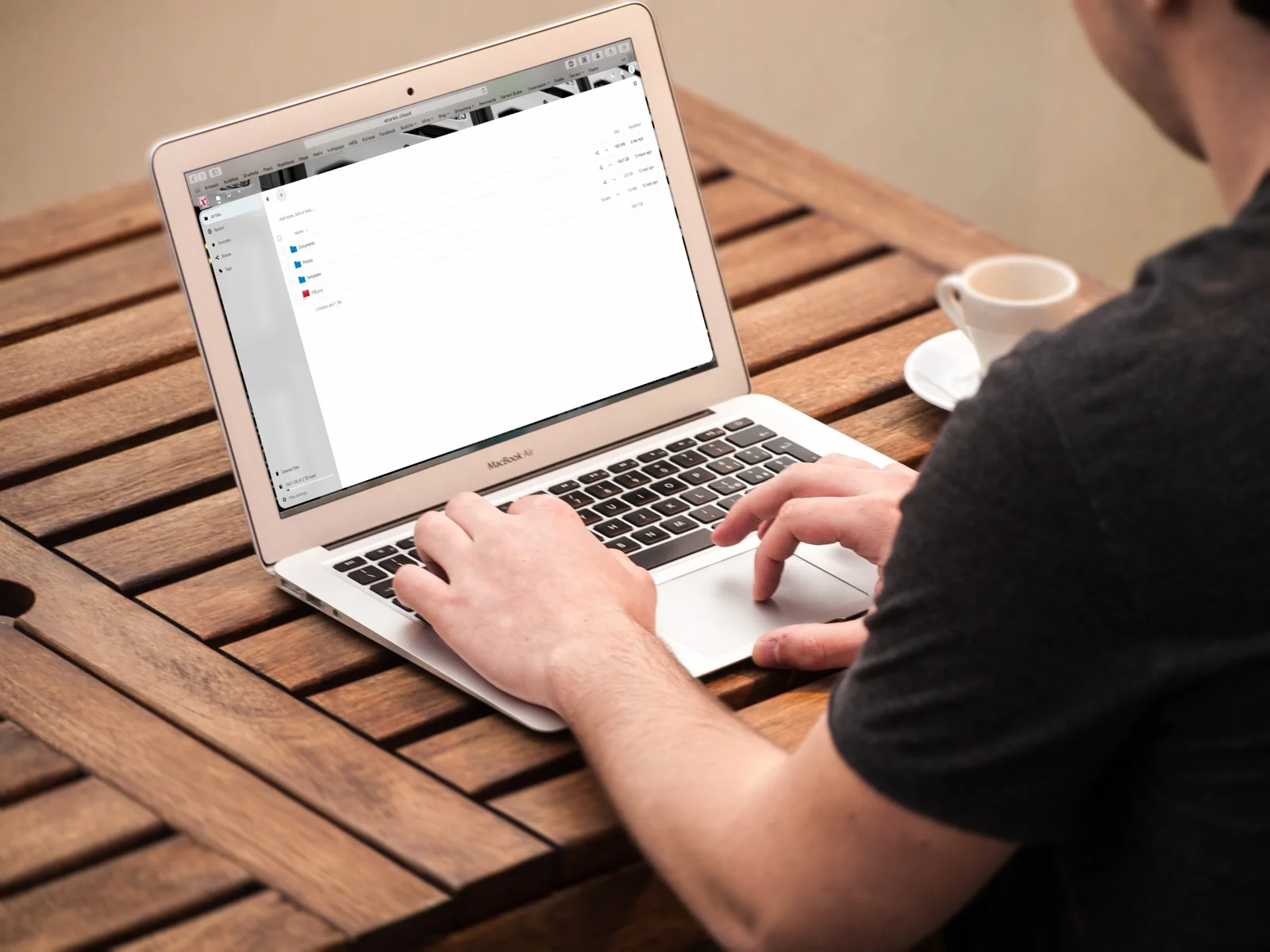 StoreX Cloud running on a laptop
